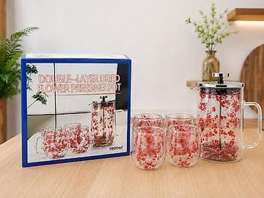 fire maple: Набор «Double‑Layer Dried Flower Pressing Pot» — стеклянный — 2