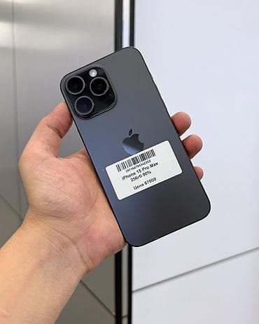 IPhone 15 Pro Max, Б/у, 256 ГБ, Black Titanium, Защитное стекло, Чехол, В рассрочку, 90 %