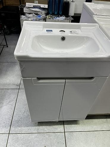 раковины для ванной с тумбой: Тумба с умывальником для ванной комнаты - Комплект: керамический — 1