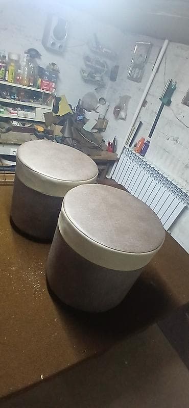 пуфики мешки: Пуфик курглый цилиндрические, 2 шт. - Форма: круглая, диаметр — 4