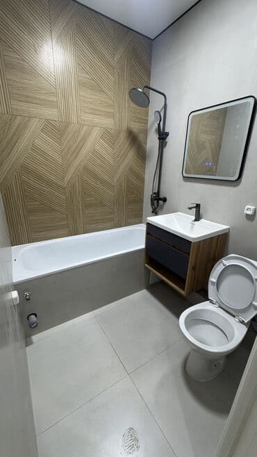 стоимость 1 комнатной квартиры в бишкеке: 1 комната, 45 м², 3 этаж, Евроремонт — 6