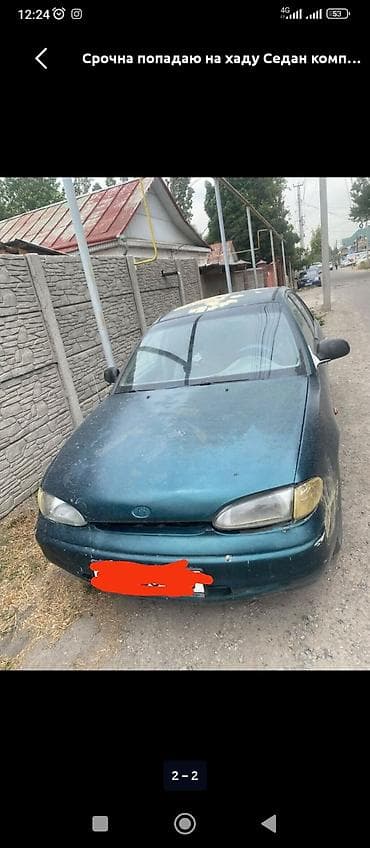 Hyundai Accent: 1995 г., 1.3 л, Механика, Бензин, Седан