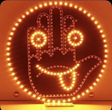 vp очки: LED-наклейка для автомобиля «Эмоции и жесты» с пультом - 8 в 1: 4 — 8