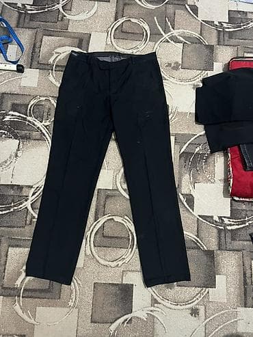 Мужские брюки и джинсы — набор из 4 моделей 1) Классические черные