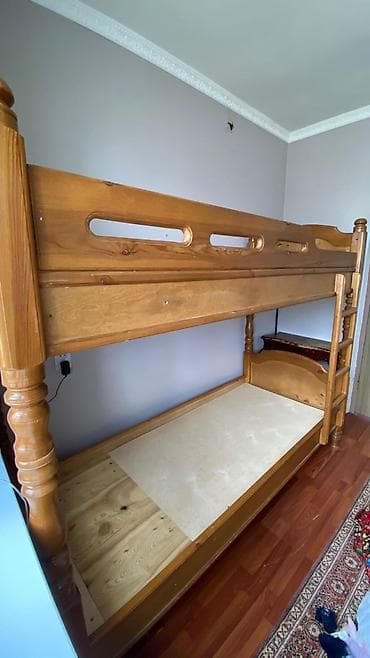 wooden bed: Деревянный двухъярусный кровать размером 90*200 — 2