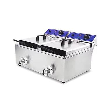 жареный мороженое: Профессиональная электрическая фритюрница с двумя независимыми ваннами — 1