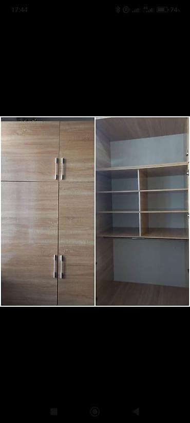 полки для кассы: Шкаф-купе/распашной шкаф из ЛДСП в цвете «дуб» с металлическими — 1