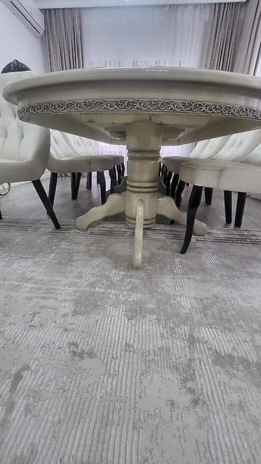 foldable table: Стол и стул для зала, Б/у, цвет - Бежевый — 3