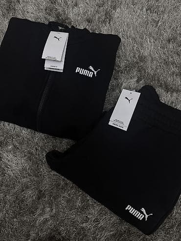 женская спартивка: Оригинал 💯💯💯 Женский спортивный костюм PUMA черный Размер Мсидит — 1