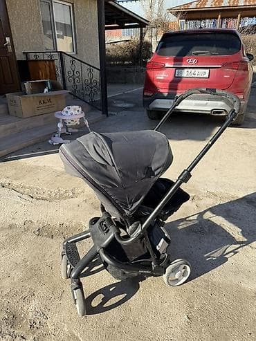 Коляски: Коляска, цвет - Черный, Б/у — 3