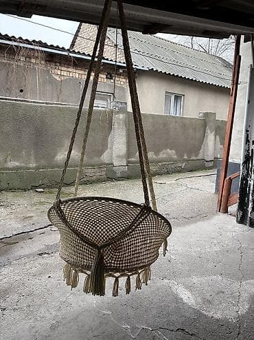 вешалка для одежды цена: Подвесное кресло, цвет - Белый — 1