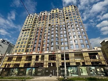 нур лофт: 1 комната, 52 м², Юнусалиева/Суванбердиева Элитка, 9 этаж, ПСО (под самоотделку) — 1