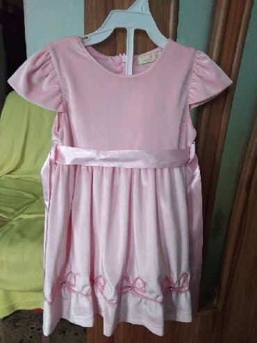 леопардовое платье: Детское платье, цвет - Розовый, Новый — 1