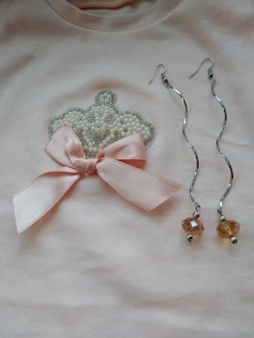 украшение шампанского для свадьбы: СЕРЕЖКИ! ! Новые!!! Очень красивые, на солнце переливаются и блестят! — 2