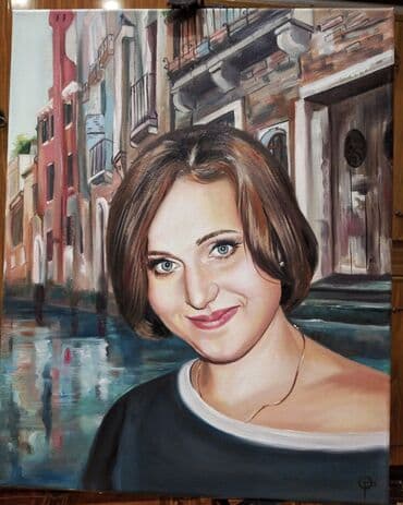 Портрет маслом на заказ, картина по фото, портрет живопись, авторская