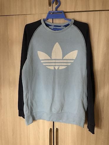 Мужская одежда: Мужская толстовка, Adidas, Новый, цвет - Голубой, Самовывоз — 1