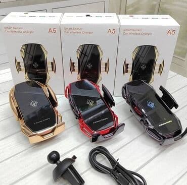 держатель телефона на авто: Автомобильный держатель с беспроводной зарядкой Smart Sensor Car — 3