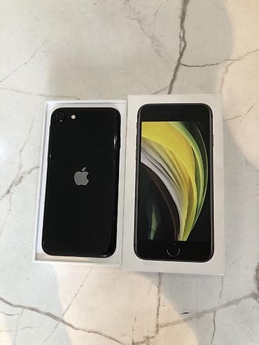ipxone 7: IPhone SE 2020, Б/у, 64 ГБ, Черный, Коробка — 1