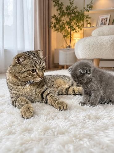 вет: Шотландский вислоухий котёнок, окрас сплошной голубой. - Порода — 2