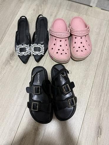 Лоферы, 35, 36, Crocs, Б/у, цвет - Розовый, Самовывоз, Платная доставка