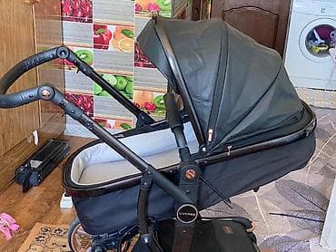 Коляски: Коляска, Другой бренд, цвет - Черный, Б/у — 3