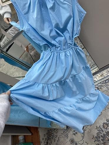 devit 3: Летнее платье без рукавов, небесно‑голубого цвета. Характеристики: - — 3