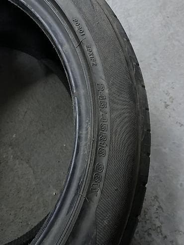 летние: Шины 245 / 45 / R 18, Лето, Б/у, Пара, Легковые, Япония, Bridgestone — 2