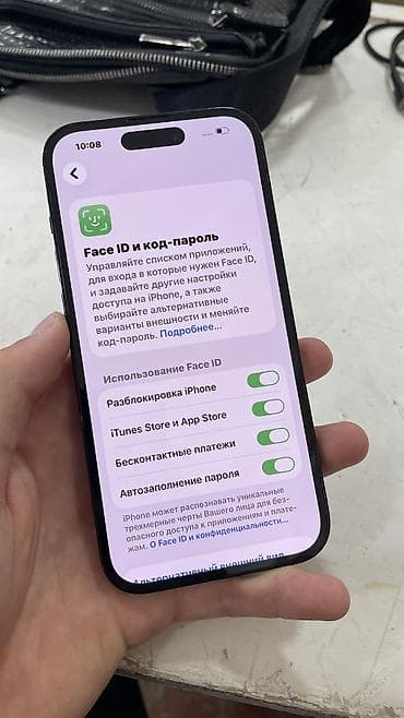 телфо: IPhone 13 Pro Max, Б/у, 128 ГБ, Черный, Защитное стекло, Чехол, 77 % — 9