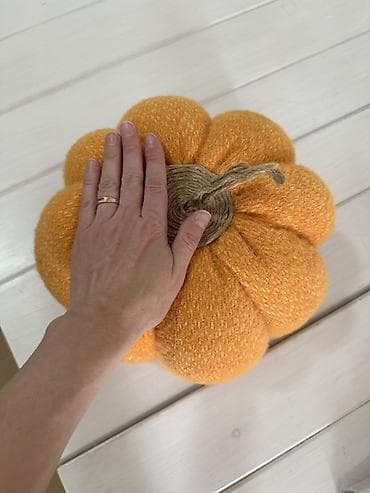 Сандыктар: Декоративные тыквы из трикотажа/ткани Большая 350, средняя 250 — 2