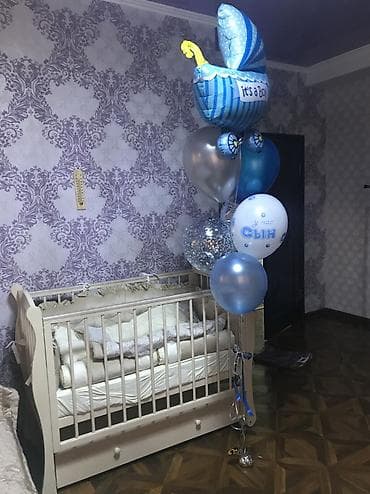 даром детская кроватка: Манеж-кровать, Б/у, С комодом, ЛДСП — 2