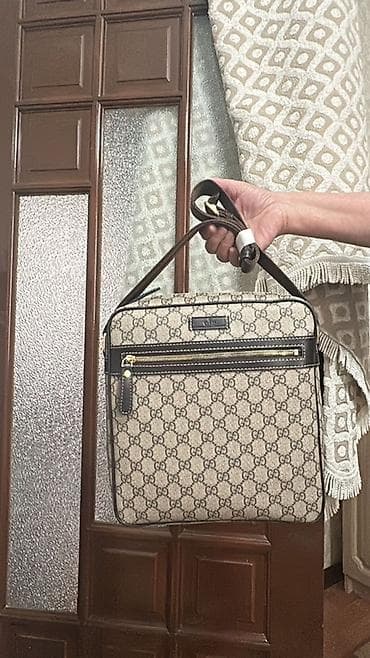 Сумка через плечо с монограммным узором Gucci - Модель: 201448 -
