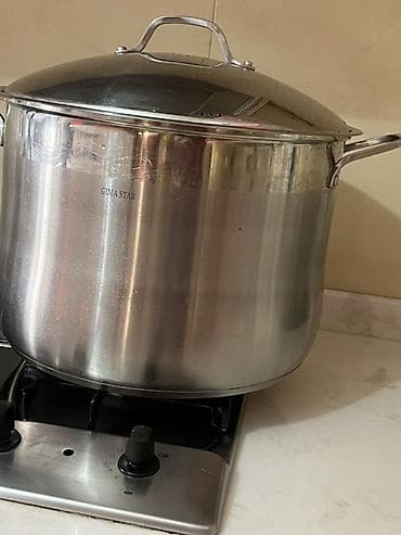 zepter набор посуды: Большая кастрюля Gima Star с крышкой 20-25 литров - Материал — 1