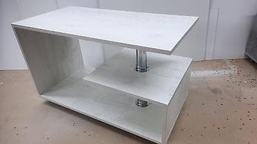 полки для кафе: Журнальный стол, Новый, Прямоугольный, С колесиками, цвет - Серый — 1