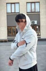 плащ дождовик: Мужская толстовка, 2XL, Puma, Б/у, цвет - Серый, Самовывоз — 3