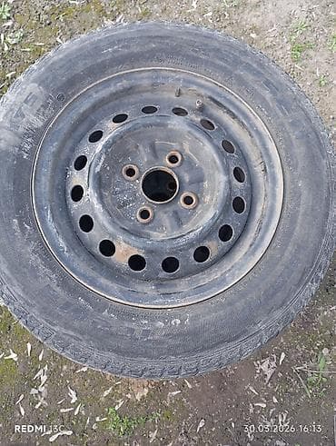 15 колесо: Колеса в сборе R 13, Б/у, Комплект, Легковые, Железные, отверстий - 4 — 1