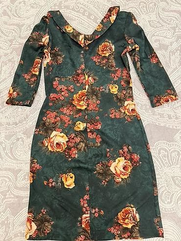 платье футляр теплое: Повседневное платье, Осень-весна, Футляр, S, M — 2