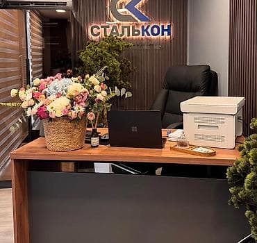 Мебель: Офисный стол, Новый, Нерегулируемый, цвет - Коричневый, Прямоугольный, ЛДСП, Бесплатная доставка — 4