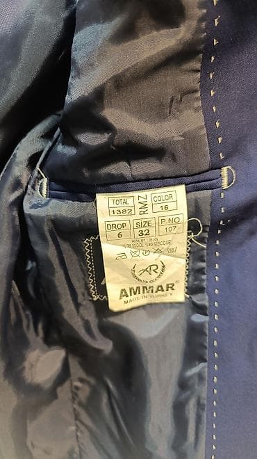 mind error: Турецкий костюм AMMAR, классический, темно‑синий. Состав ткани: 70% — 5