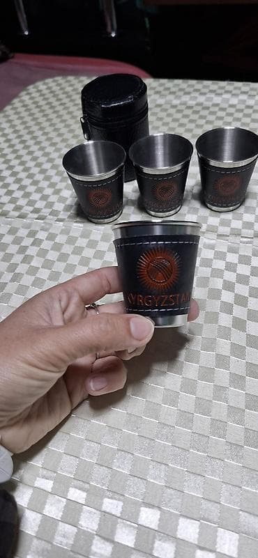 Аксессуары: Стальные рюмки, 4шт. в чехле (дермантин). С рисунком национального — 9