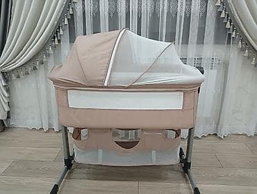 ining baby t60: Детская приставная кроватка, С колесиками, цвет - Розовый — 2