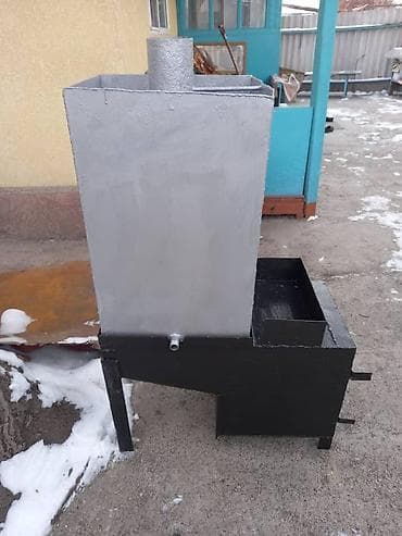 по металу: Металлическая печь-водогрей для бани/дома с выносной топкой и — 3
