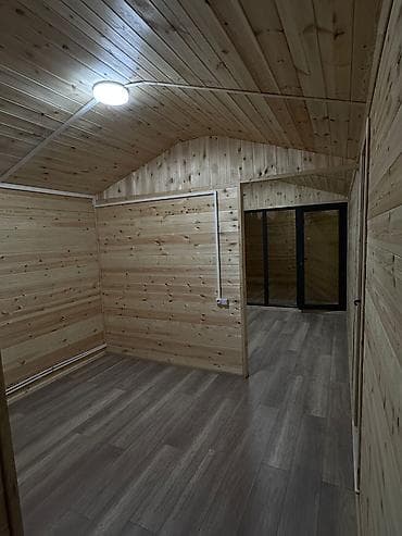 green house: Модульный домик из дерева с террасой и панорамным остеклением - — 3