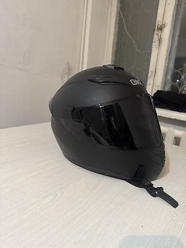 ночной одежда: Полный закрытый мото-шлем GIKE, матовый черный. Характеристики: - — 3