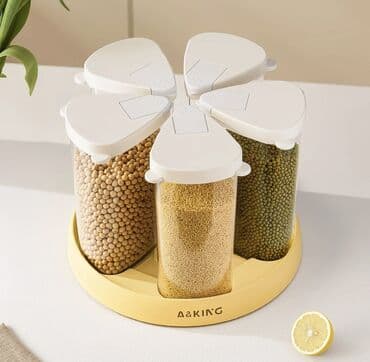 компьютерныц стол: Органайзер для сыпучих продуктов ASCOR — вращающаяся подставка с 5 — 1