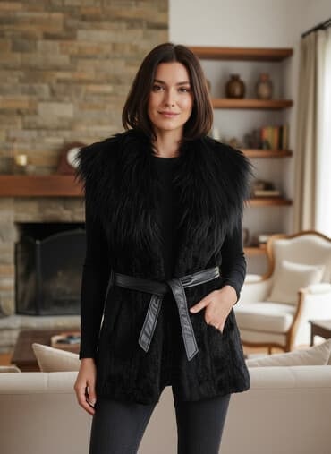 искусственные волосы на заколках бишкек: Женская жилетка дубленка из искусственного меха, размер M (44-46) — 1