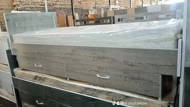 кровать двуспальная с ящиками: Односпальная кровать, Новый, С матрасом, длина - 190 см — 27