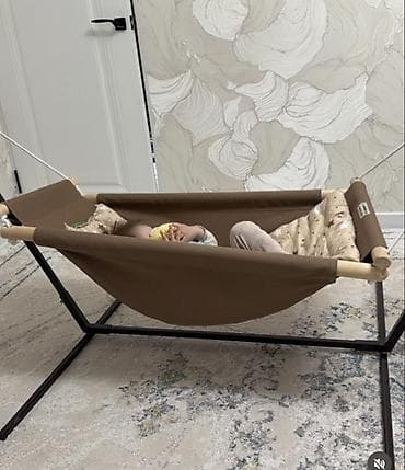 Детский шезлонг, Качалка, Дерево, цвет - Коричневый — 2