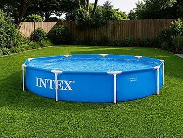 Каркасный бассейн Intex, круглый. - Тип: наземный каркасный бассейн - — 1
