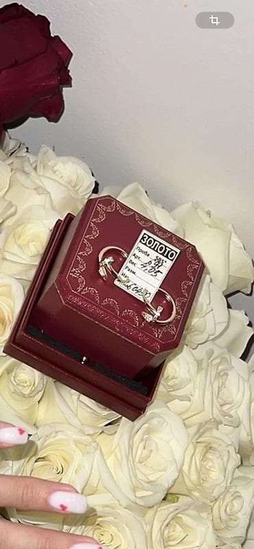 Серьги, Проба 585, Фианит, Женские