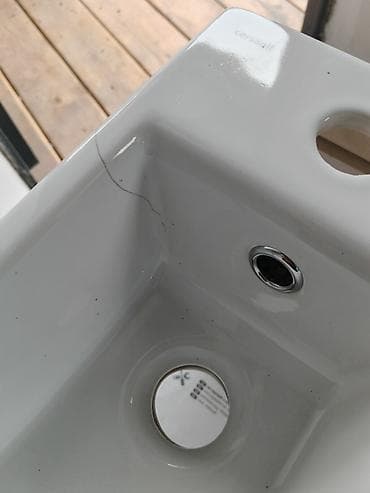 Офисная мебель: Тумба для ванны, С раковиной, Другой материал, цвет - Белый — 4